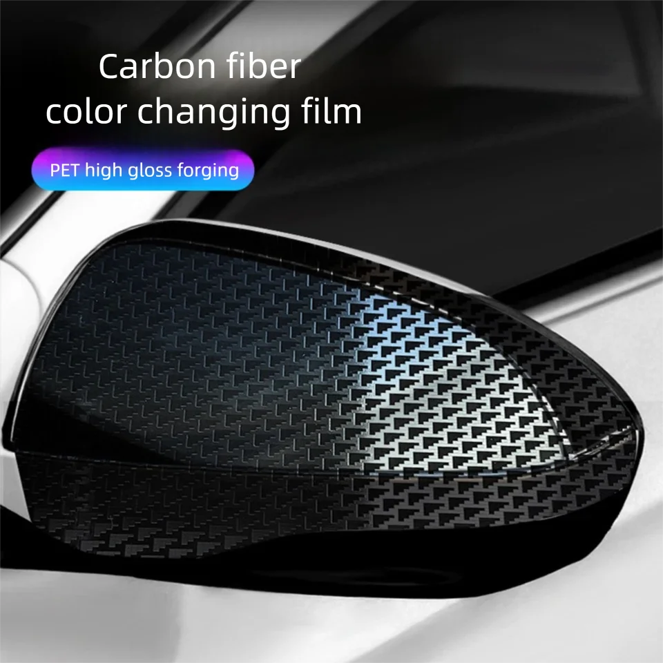 PET Cast Carbon Fiber Ghost Black Vinyl Wrap,Racing Carbon Black Decal for Car, Bicycle Scratch Concealer & Electric Scooter V-3
