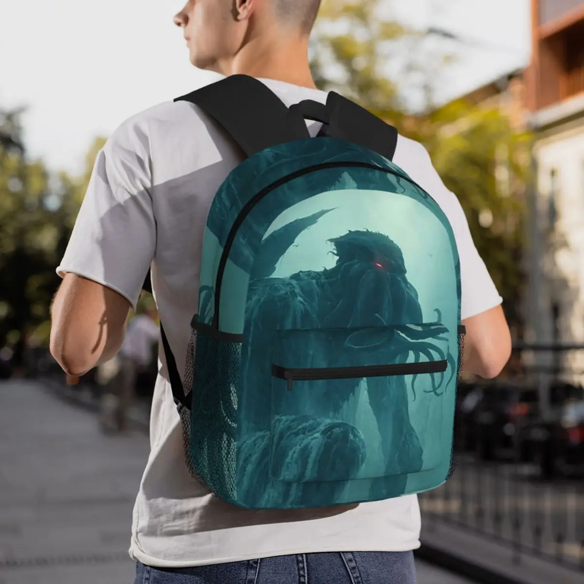 The Call Of Cthulhu Lovecraft Mythos Monster 5 Backpack Daypack Large Capacity BookBag School Bag Shoulder Bags for Men Women