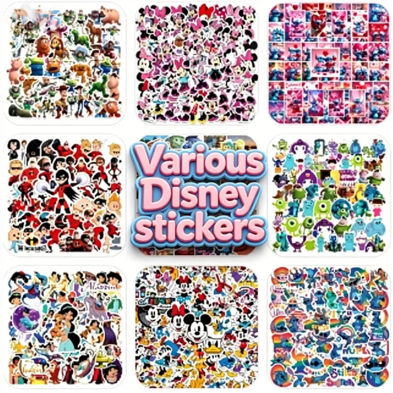 50 adet Disney Karışık Çoklu Anime Karakterleri Koleksiyonu Graffiti Çıkartmaları Karikatür 3d Oyuncak Hikayesi Telefon Laptop Dekorasyon Çıkartmaları