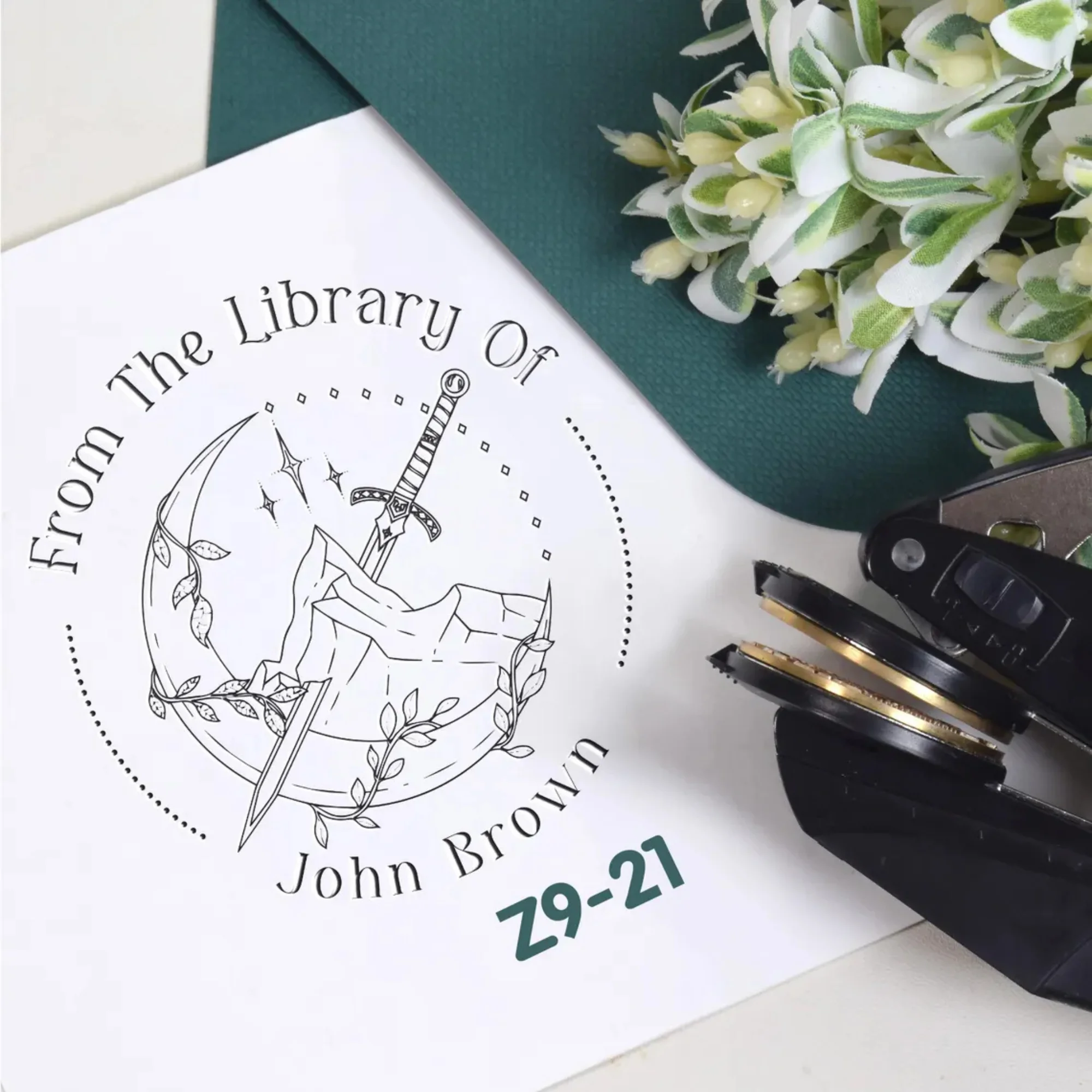 

Custom Embosser Stamp LOGO DIY Personalized Book Embosser Seals for Letter Head Wedding Envelope Graduation Christmas Decora