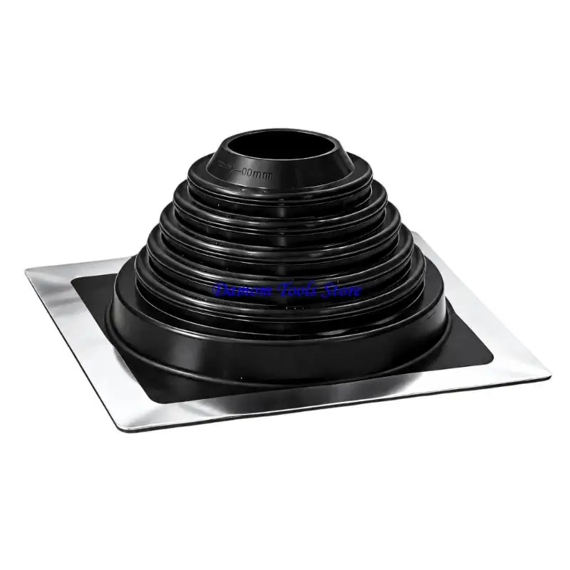 57BE Rubber and Aluminum Roof Flashing Boot with Square Base Plate