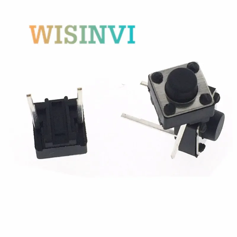 100-1000Pcs Middle 2 pins 6X6x5mm 2PIN dip TACT push button switch Micro key power tactile switches 6x6x5 6*6*5MM Light touch