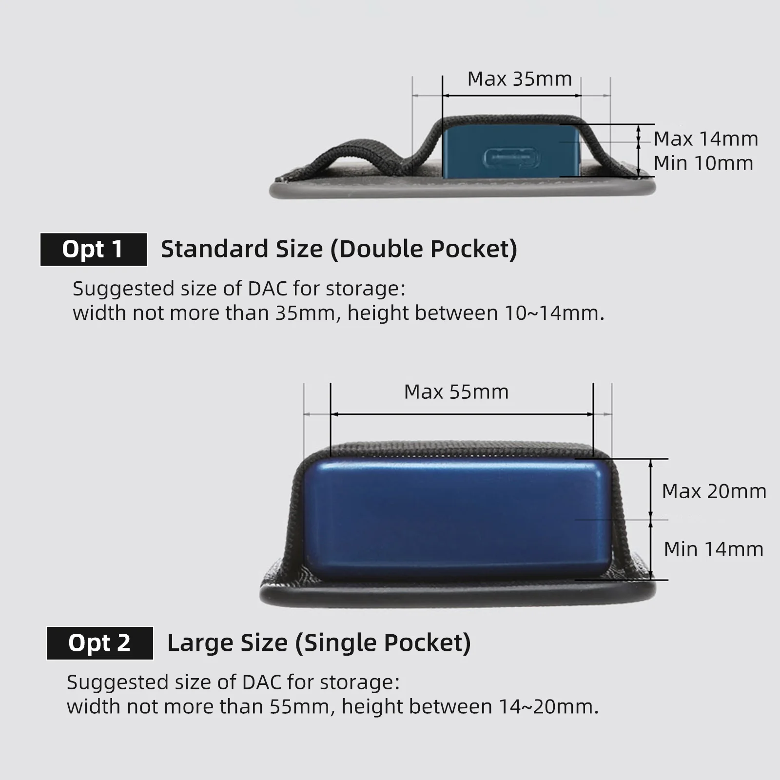 OKCSC MagSafe DAC Etui do Przechowywania Magnetyczna Skórzana Kieszeń Elastyczna Opaska do Przenośnego DAC, Wzmacniacza Słuchawkowego, Akcesoriów Audio do Telefonu Komórkowego — zdjęcie produktu 5
