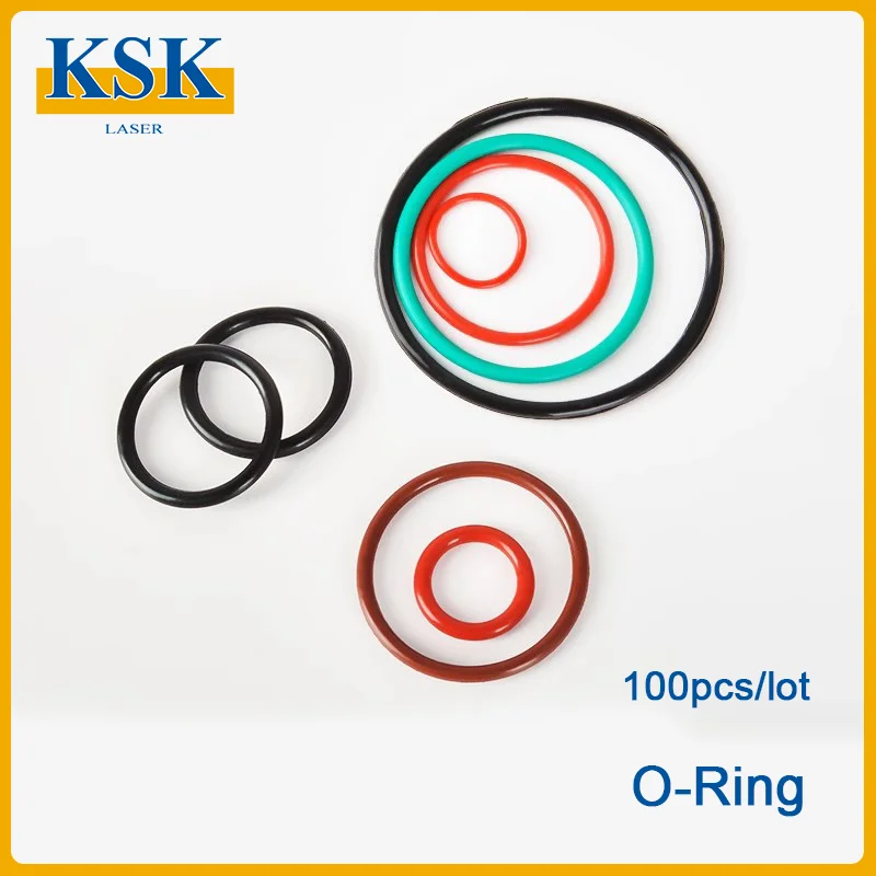 KSK 100pcs/lot Ceramic Ring Seal for Laser Sensor Bottom Green FKM Fluororubber O-Ring High Temperature Resistant Gasket Washer