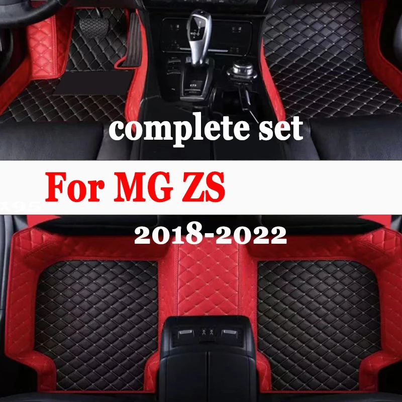 Non-hybrid Car Mats For MG ZS ZX ZST Astor ZS11 Crossover 2018~2022 Waterproof Floor Mats Push Button handbrake Car Accessories