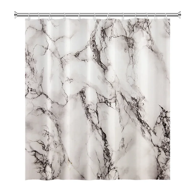 Abstract Marble Ink Texture Shower Curtain Waterproof Morden Art Colorful Bath Curtains Home Bathroom Decor Curtain With Hook