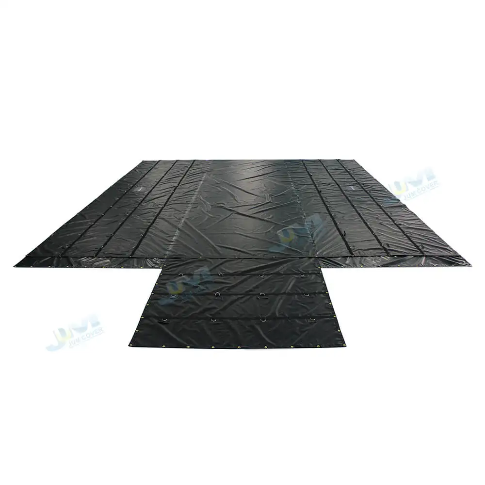

Vinyl Tarp Waterproof Black Flatbed Lumber Tarp 18 Oz Vinyl 24*27 Heavy Duty Vinyl Coated Fabric Truck Cover