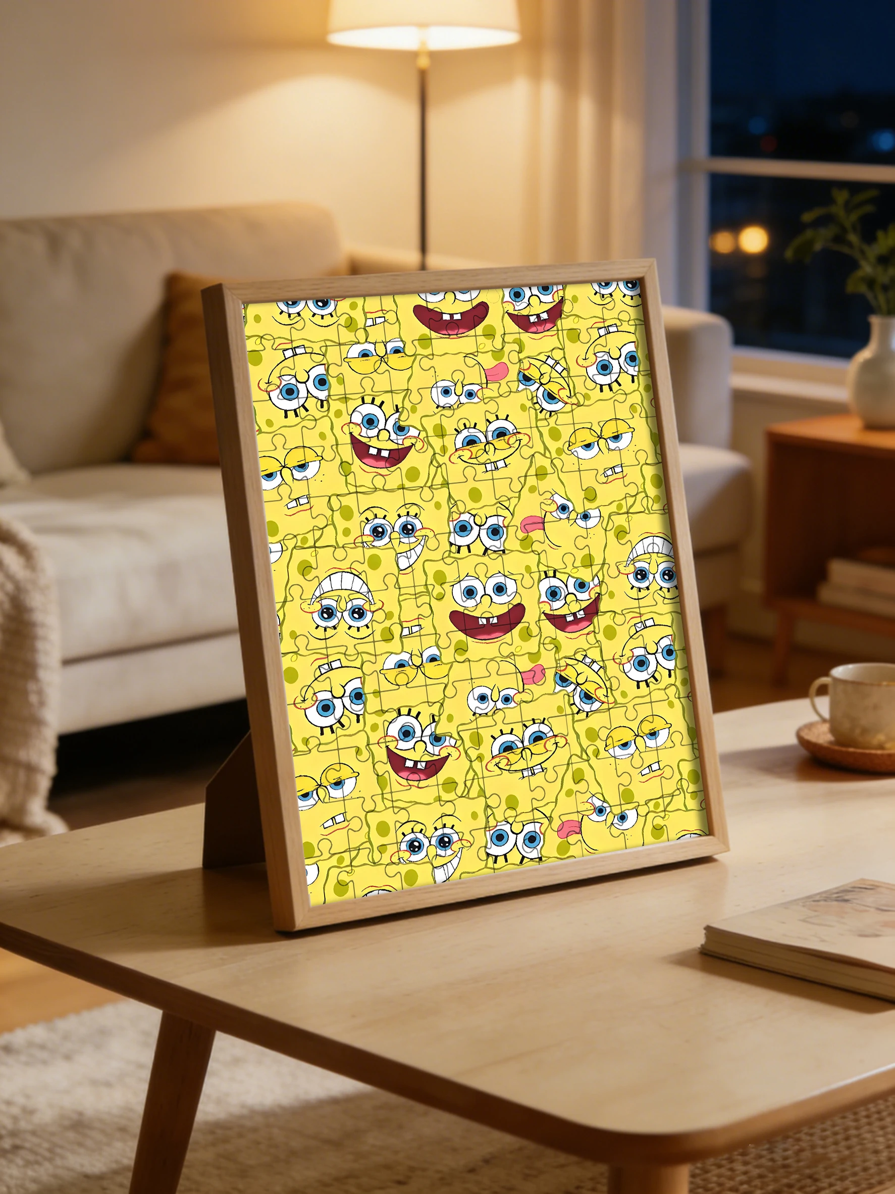 SpongeBob SquarePants Wooden Floor Puzzle Game Creative Design 108/200/300/500/1000 Pieces Brain Teaser