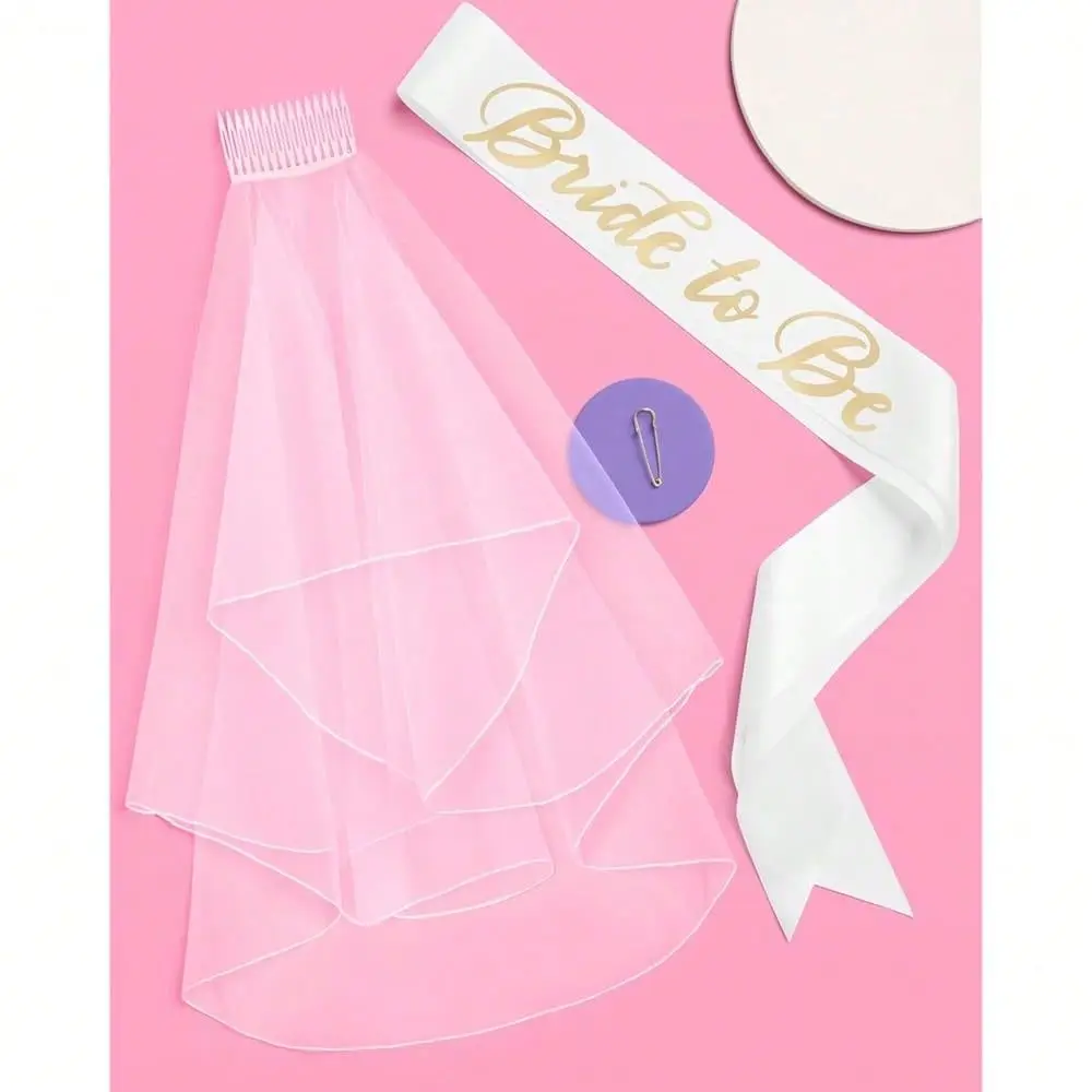 

Party Sash Veil Bride To Be Bachelorette Party Decorations Kit Sash For Bride Bridal Shower Gift Supplies