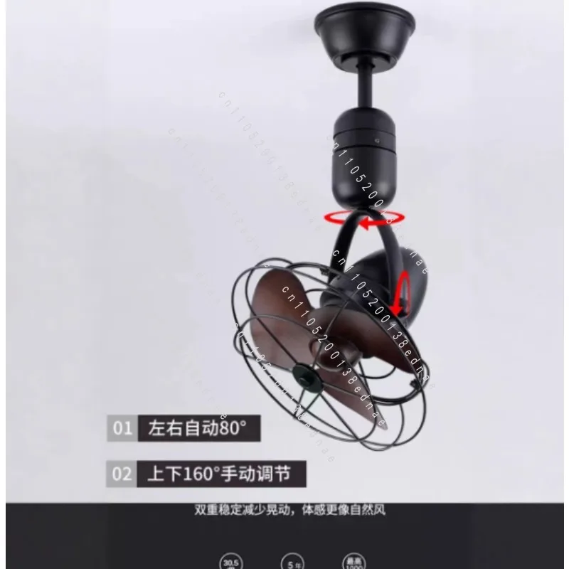 Large Air Volume Ceiling Fan Shaking Head Industrial Small Ceiling Fan Strip Wall-mounted Dual-purpose Without Lamp