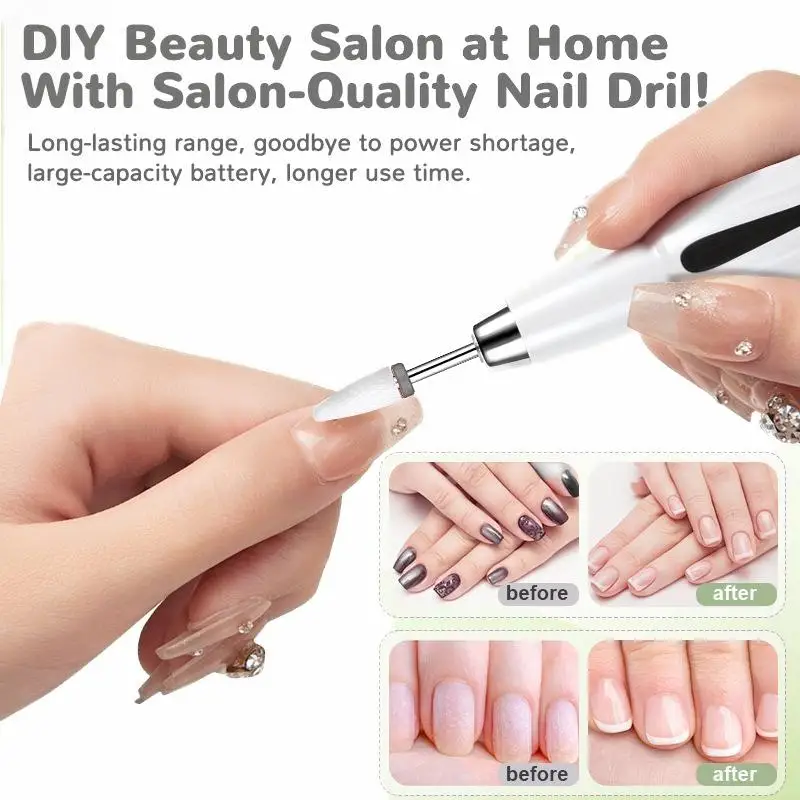 Nuovo smerigliatrice per unghie portatile da 15000 giri/min, lima per unghie elettrica e trapano per unghie, strumento per manicure professionale con display LCD