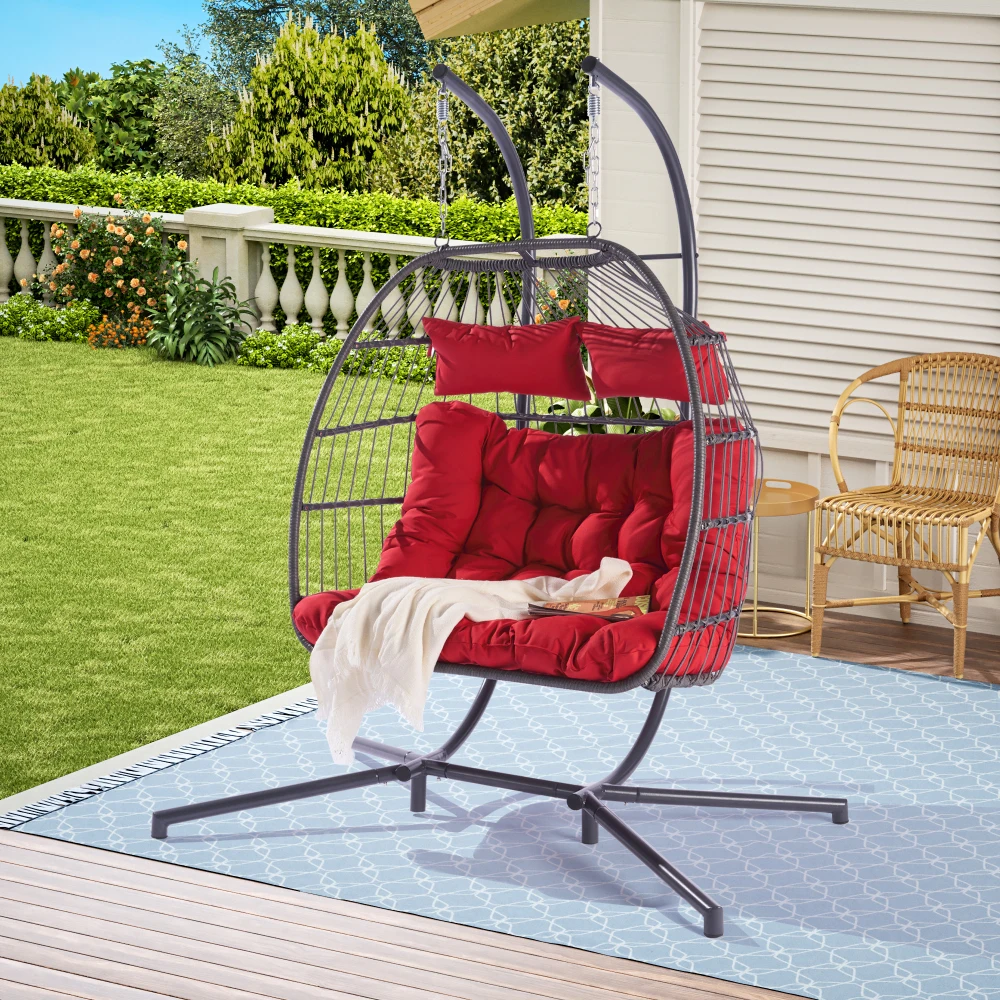 

Outdoor Chairs, Outdoor Rattan Hanging Chair Patio Wicker Egg Chair