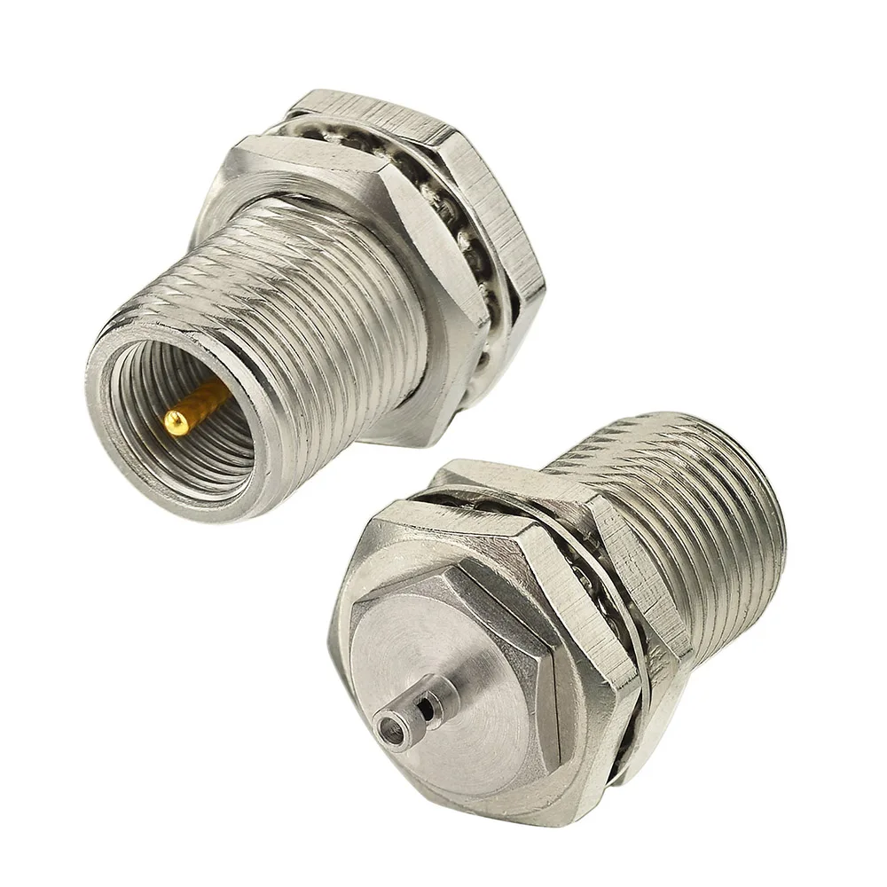 Superbat FME Male Bulkhead With Nut 50 Ohm RF Coaxial Connector for Cable 1.13mm,1.37mm Cable Mount