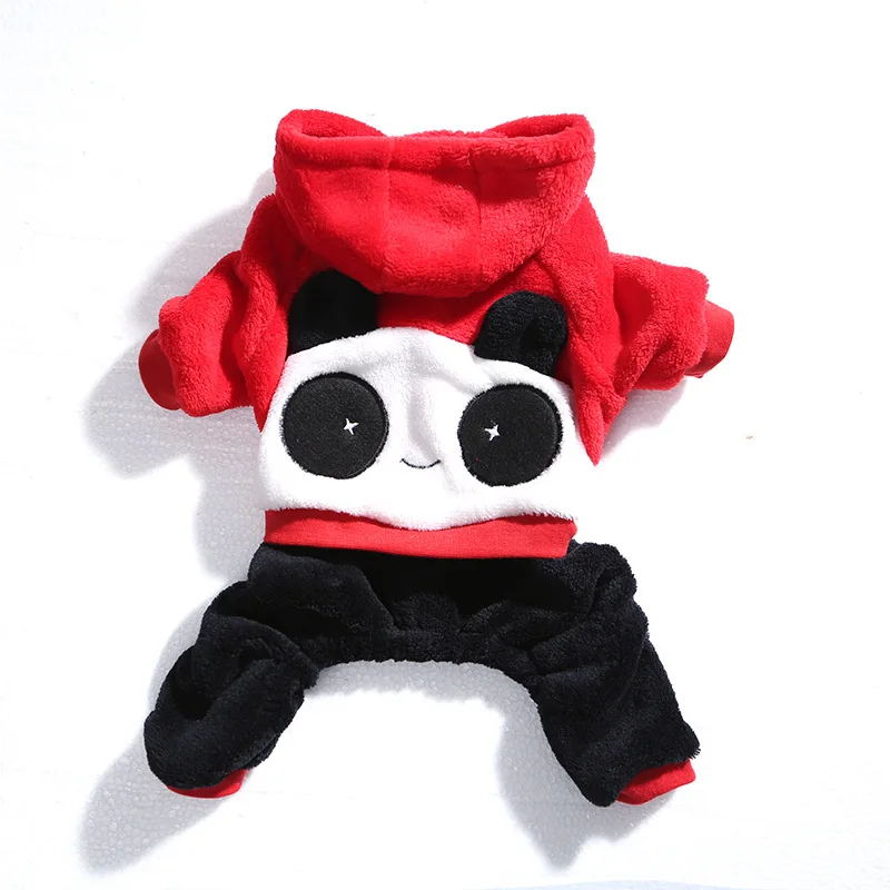 

New Cartoon Animal Panda Heart Cosplay Clothing Costume Coral Fleece Puppy Coat Autumn Winter Dog Pet Clothes Happy Valentines