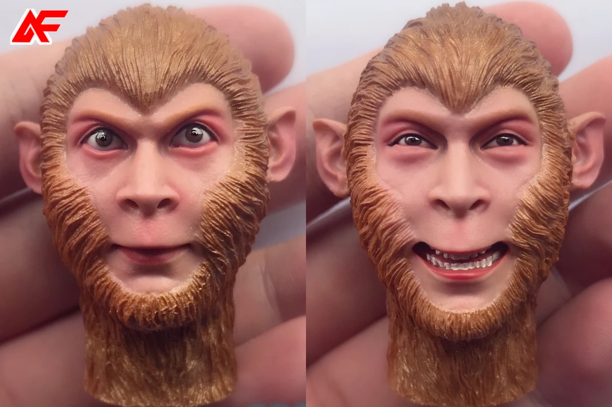 1/6 Schaal Aap Koning Hoofd Beeldhouwen Model Voor 12 Inch Mannelijke Action Figure Body Poppen