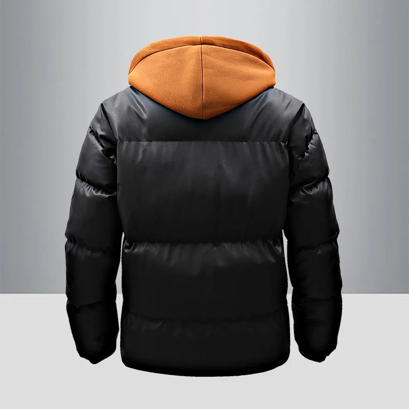 Мужское хлопковое пальто, теплые базовые стильные повседневные парки, модные однотонные флисовые парки с капюшоном, мужские зимние толстые теплые парки, пальто