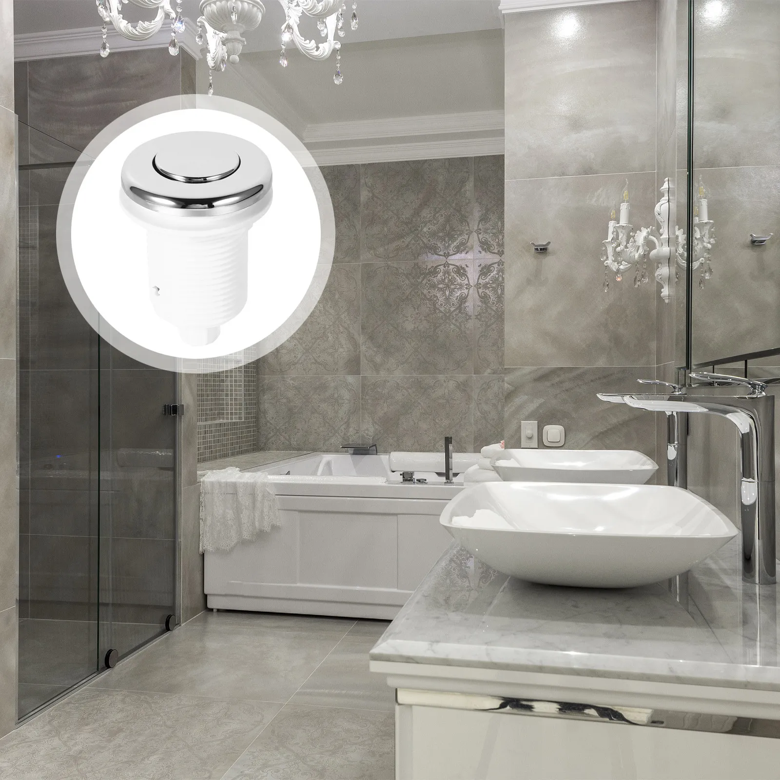 

1 шт. Многофункциональная кнопка-переключатель давления для измельчителя отходов, массажной ванны, удобное нажатие для управления