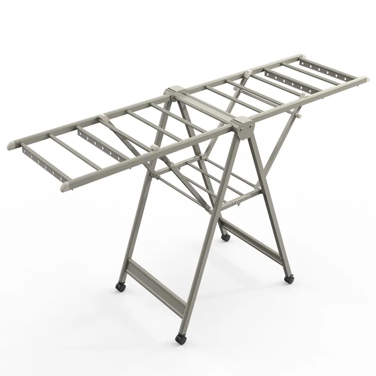 Drying rack balcony bedroom household aluminum alloy quilt floor rod folding wing hanger butterfly hanger wholesale