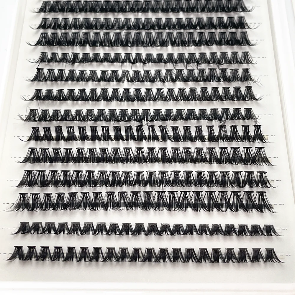 640 pcs Faux Eyelashes Cluster 40D Curled 9-16mm Mixed Natural Eyelash Extension 3D Strip Personal Eyelash Makeup Tool