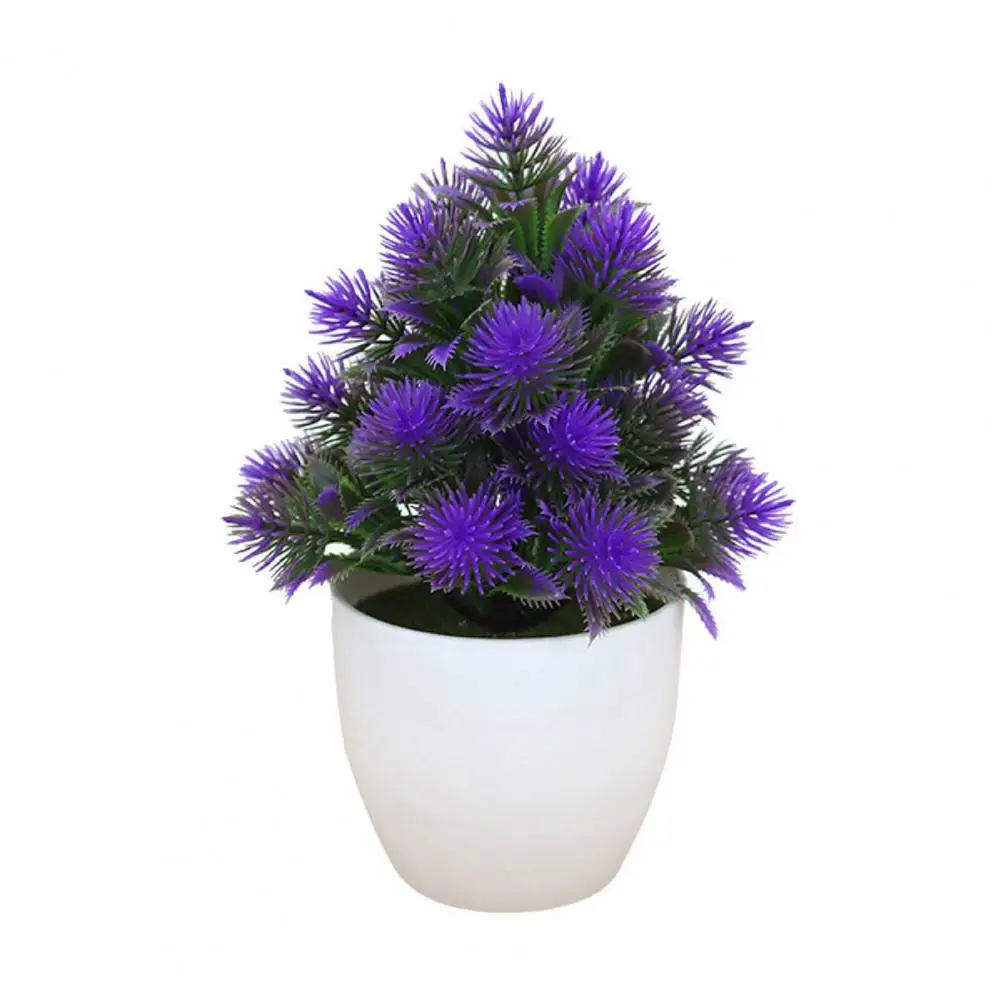 1Pc Unfading Artificial Flower Easy to Maintain Mini Fake Bonsai Plant for Home Restaurant Hotel
