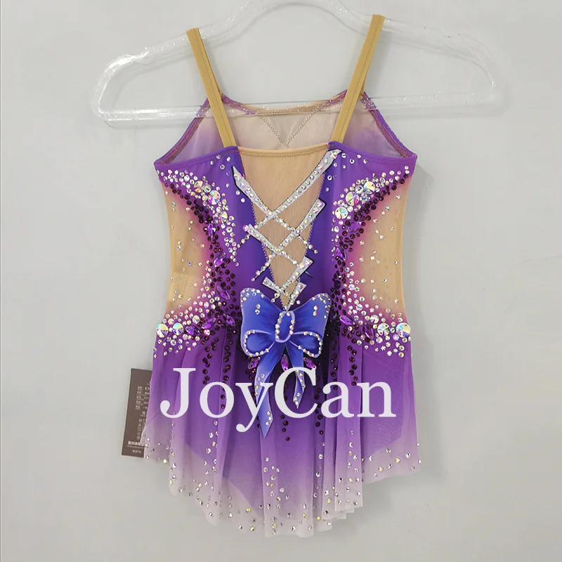 Joycan Rhthmische Gymnastiek Maillots Meisjes Vrouwen Paarse Spandex Elegante Danskleding Voor Competitie