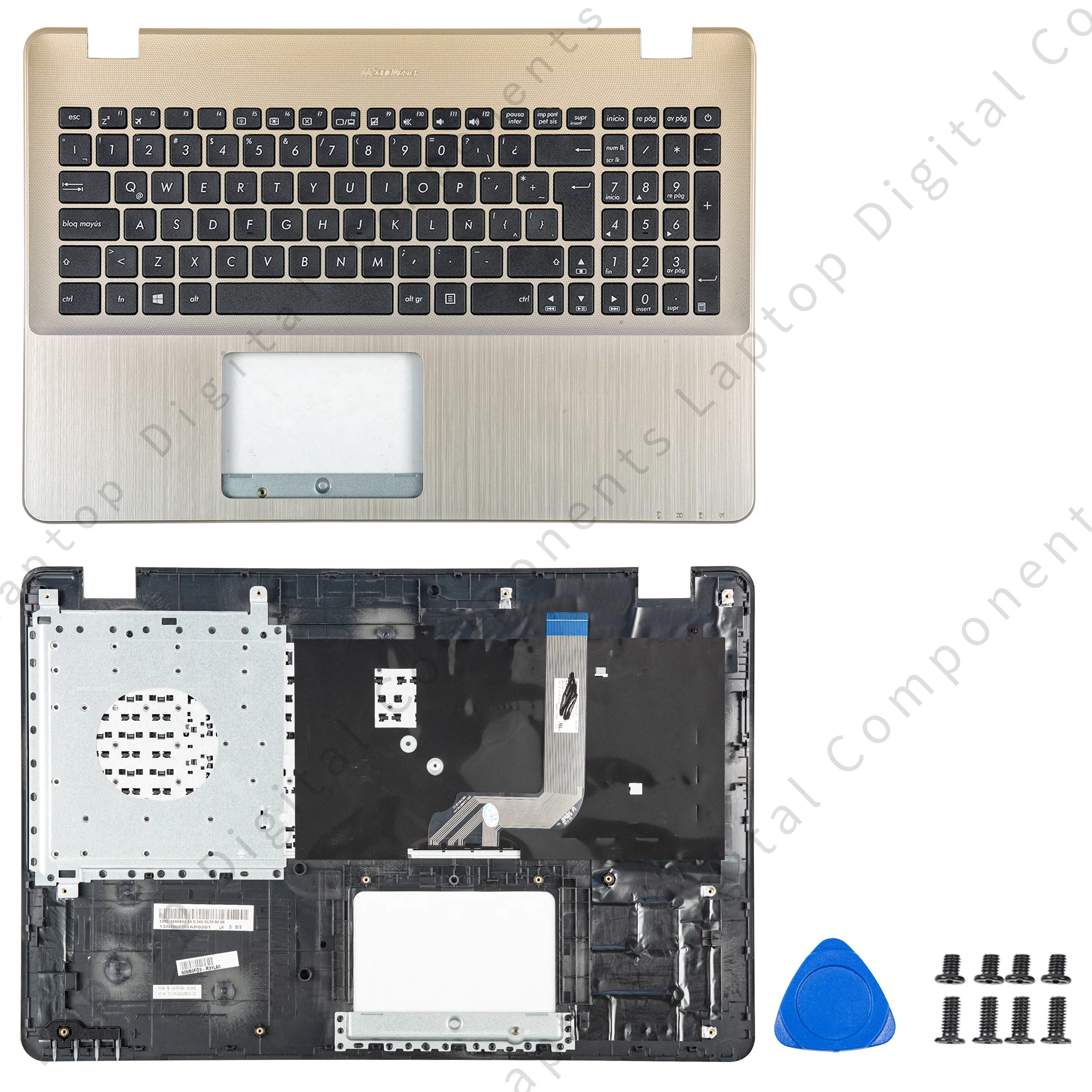새 커버 Asus X54542U X542 X542UR A580 FL8000 FL8000 FL8000U 노트북 LCD 백 커버 전면 베젤 힌지 팔레트 키보드