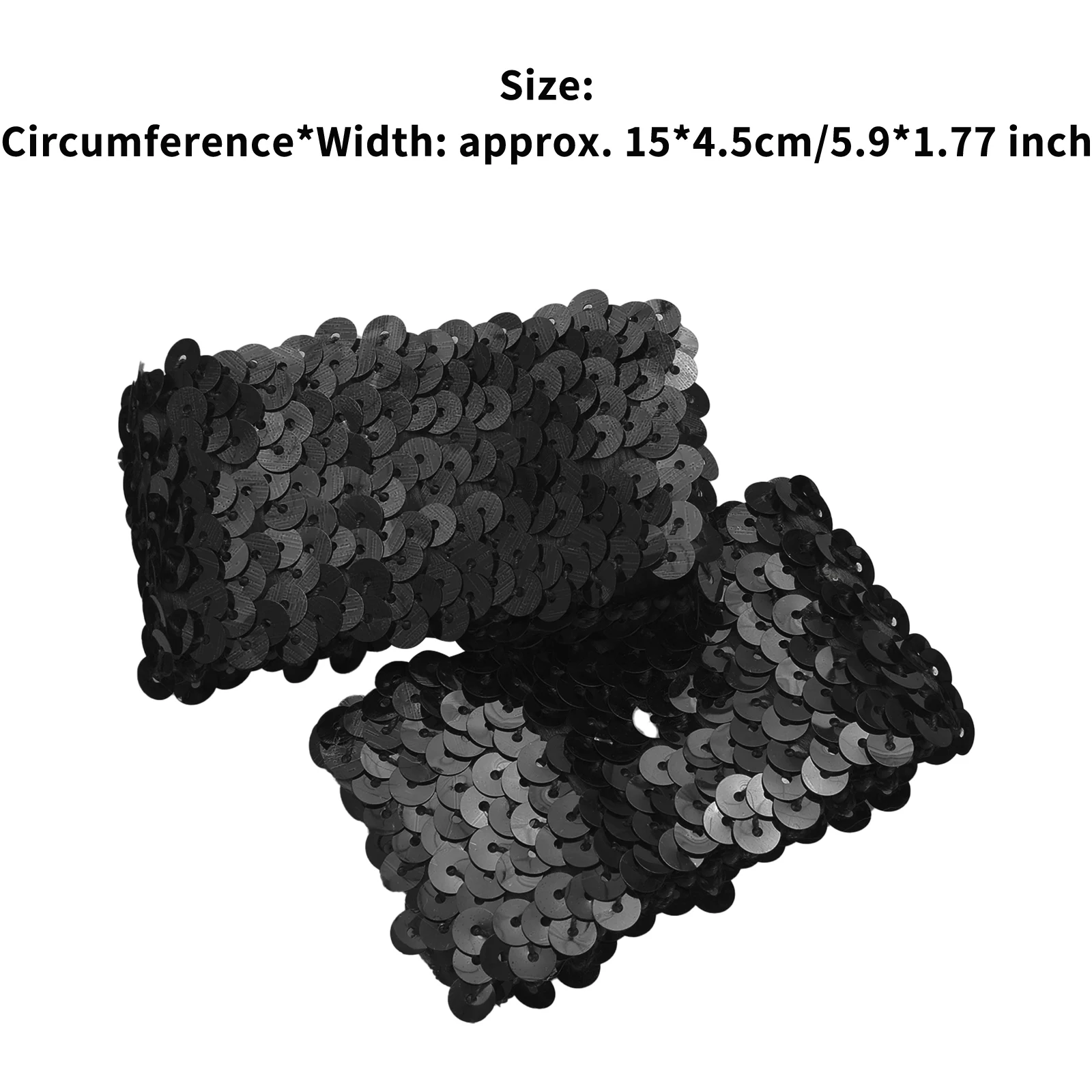 1 par de correas elásticas de lentejuelas para mujer, accesorios de disfraz brillantes, accesorios de suministro para fiesta temática, mascarada