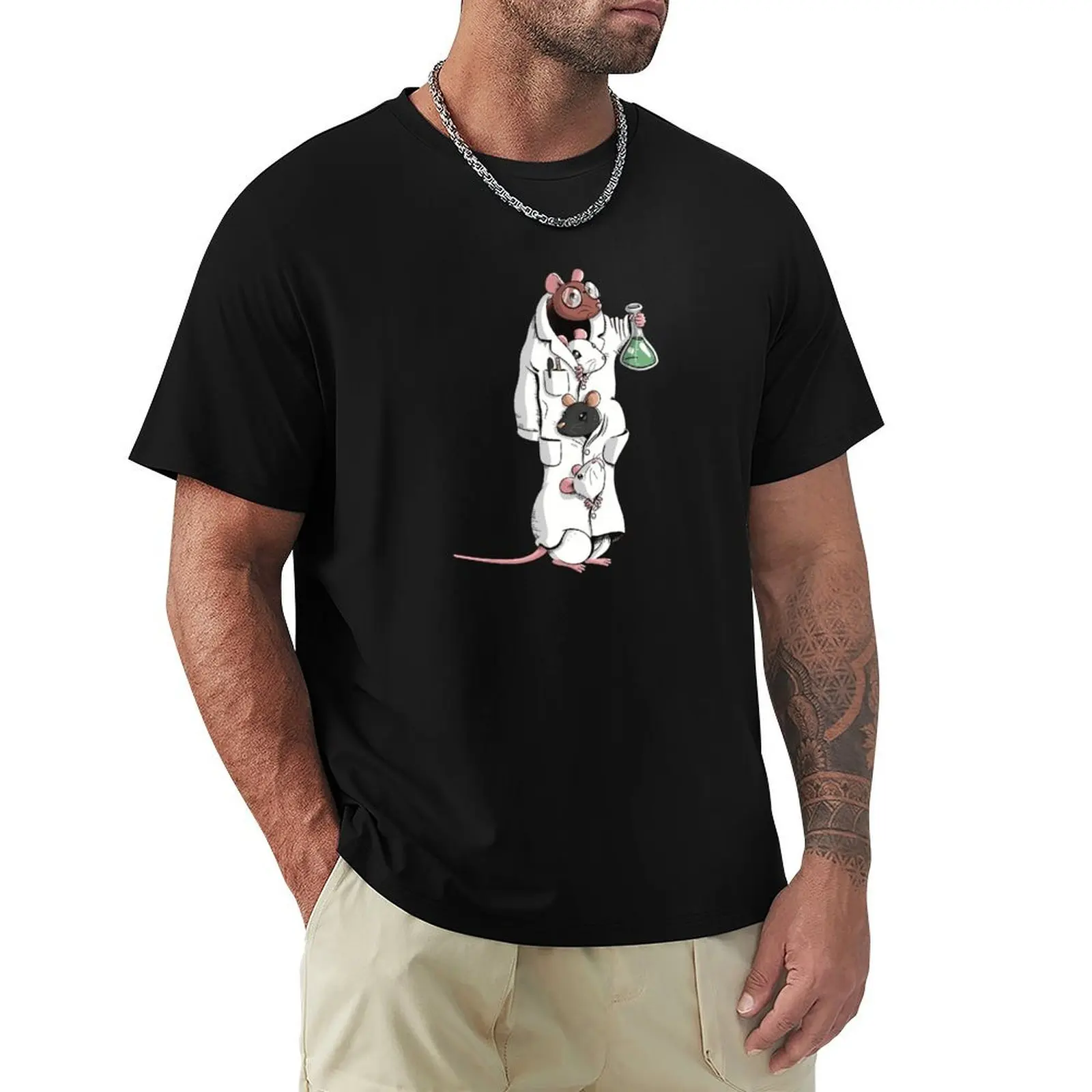Prof. Whiskers, PhD T-Shirt man t shirts cotton T-Shirt