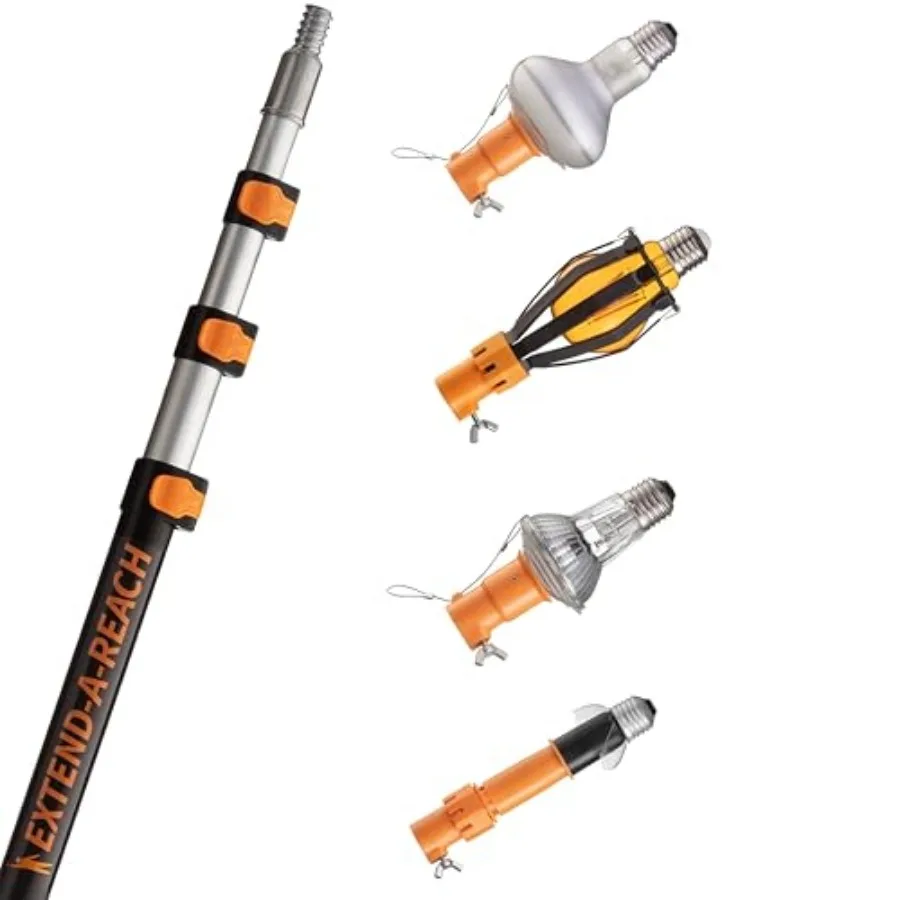 

Телескопический инструмент для замены лампочек на высоких потолках // Набор для снятия лампочек с присосками, корзиной и микрофоном