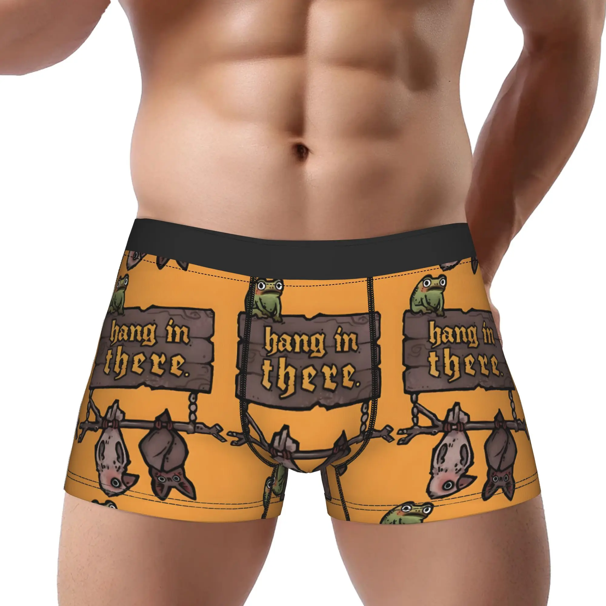 

adults 18 plus boxers Hang In There Crow & Bat Underpants Breathbale Panties Male Underwear Comfortable Shorts Boxer Briefs