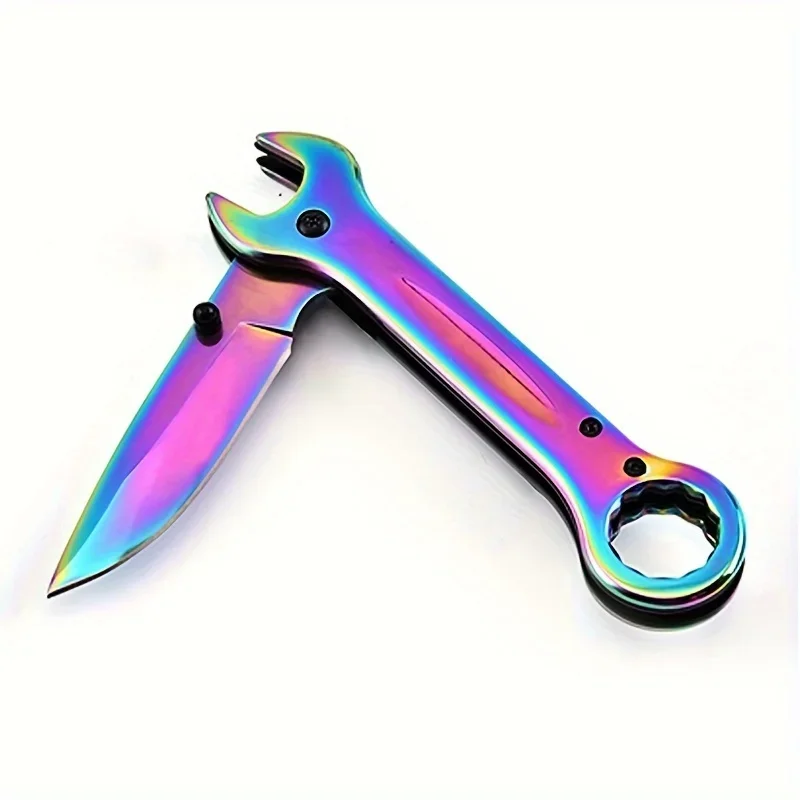 

1pc Multifunctional With Wrench Function Folding Knife Anti-Corrosion Knife Portable Pocket Knife