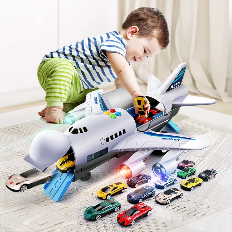 

Children Toy Model Simulation Story Developmental Aircraft Toys Early Education Sound Light Toys Kids Passenger Storage Car