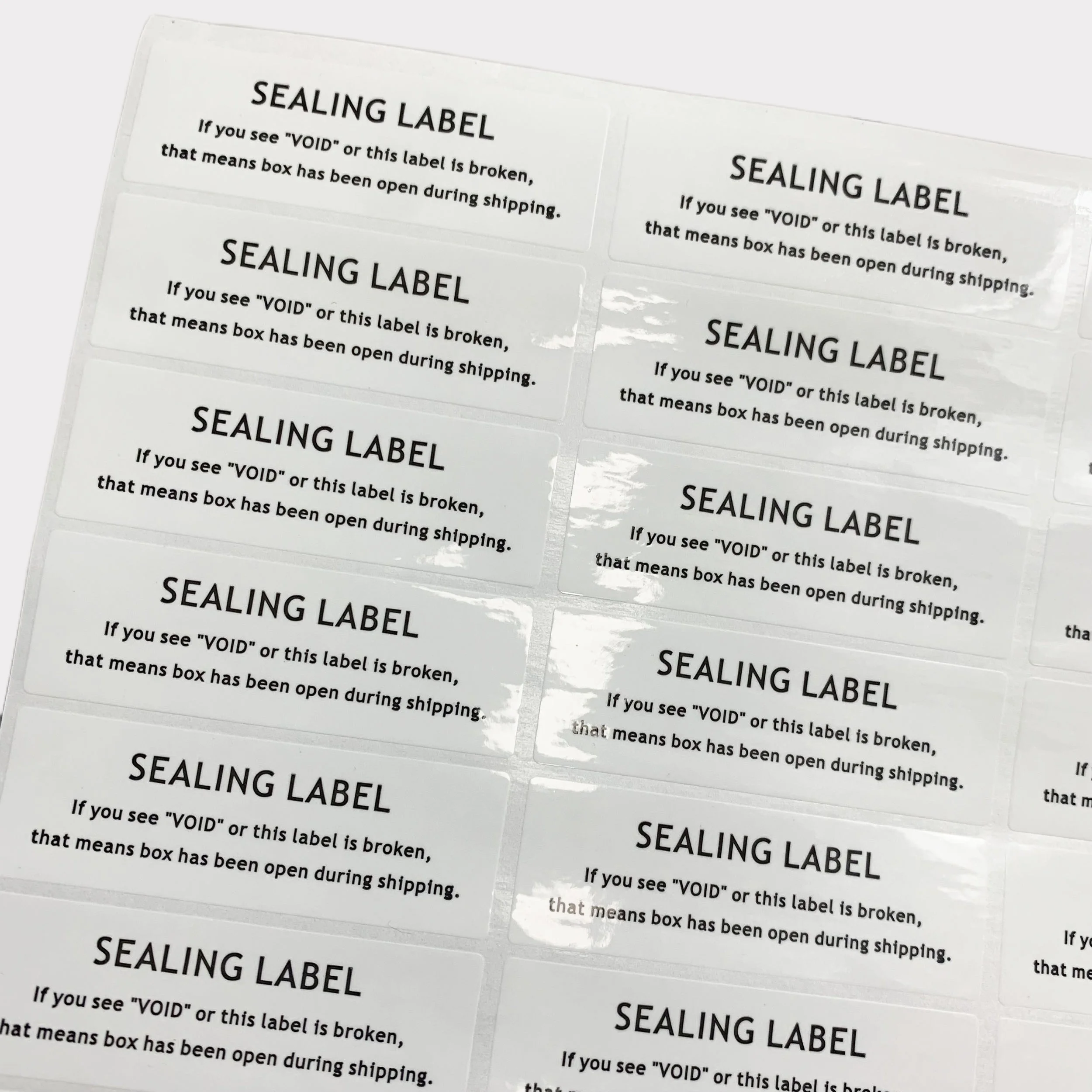 56/112pcs White Tamper-Evident Void Sealing Stickers, Business Sealing Label for Postal Packages Shipping Box Seals, Gift Seal