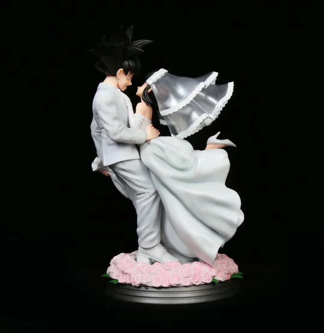 2024 New Dragon Ball Super Saiyan Umy Anime Peripheral Decoration Gk Goku & Kiki Wedding Scene Model Toy Statue Wedding Gift Toy