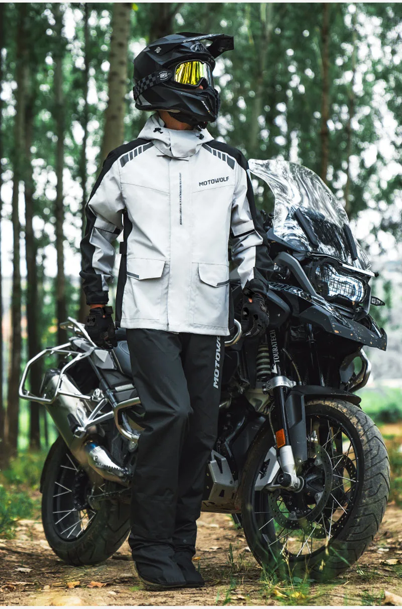 Waterproof Motorcycle Raincoat Man For Heavy Rain Storm Gear Jacket Rider Pants Chubasquero Mujer Adulto 오토바이 우비 Motowolf 19 Sf916b94d17704a39a7c3b42bd5bcb923c
