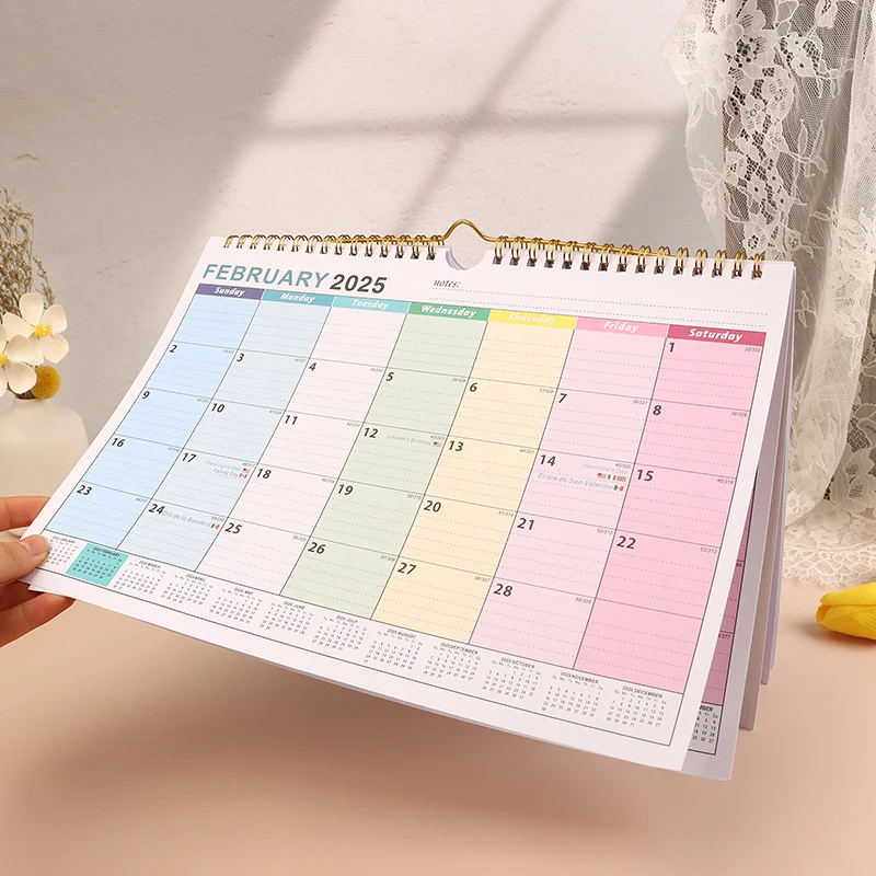 Настенный календарь 2025-2026 Семейный календарь Ежемесячный календарь 18-месячный календарь на 2025 год Ежегодный ежегодный планировщик