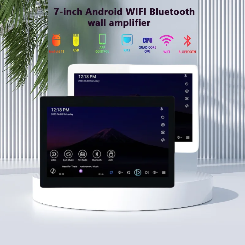 7-inch Android WIFI Bluetooth Wall Amplifier Android System Background Music System Touch Background Music Host