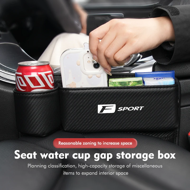 Car Seat Gap Filler Storage Box Water Cup Holder Accessories For Lexus ES LS IS GS LC RC GC RX UX NX LX GX 300 330 250 300