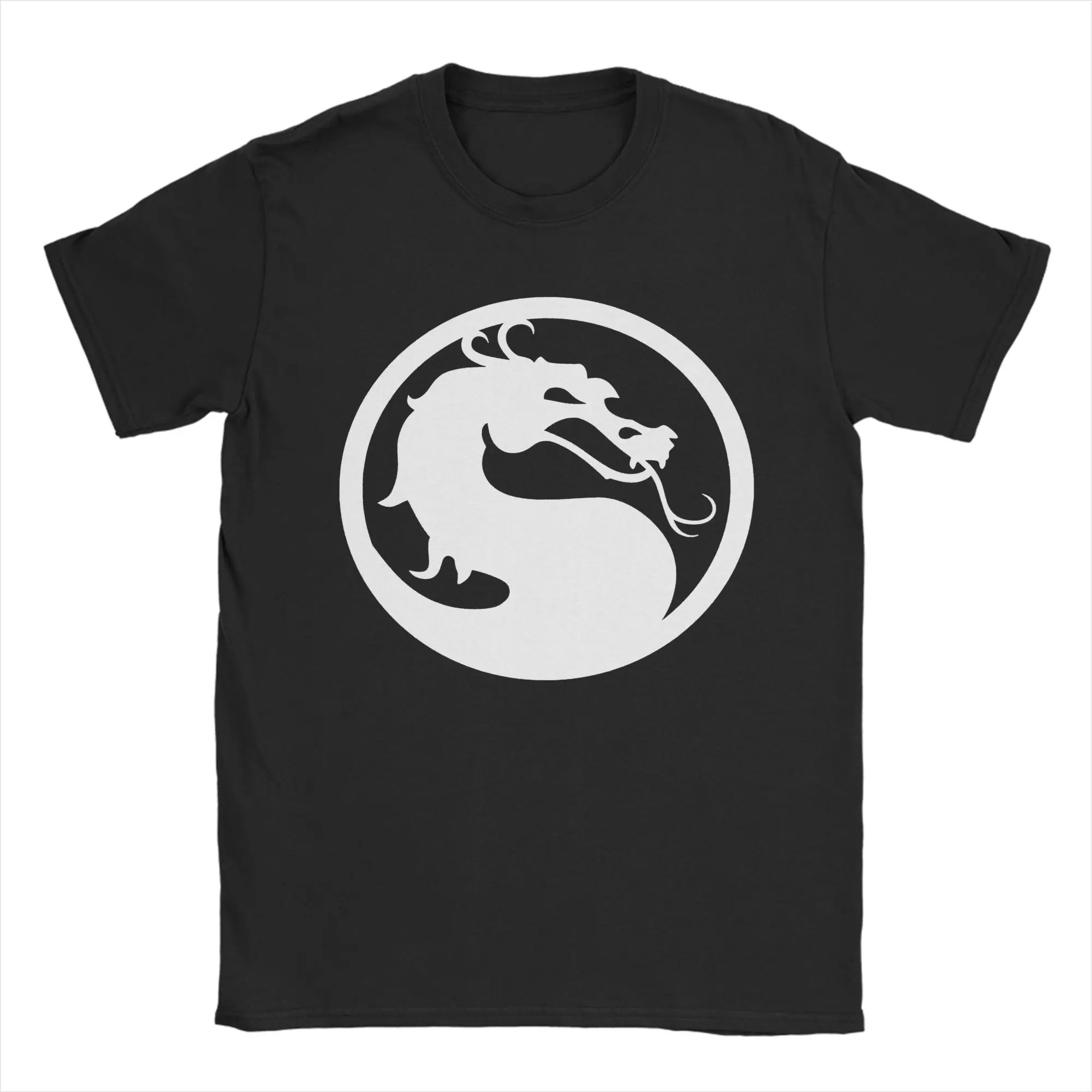 Mortal Kombat MK T-Shirt Men's 100%Cotton Tops Novelty  Round Neck Short Sleeve