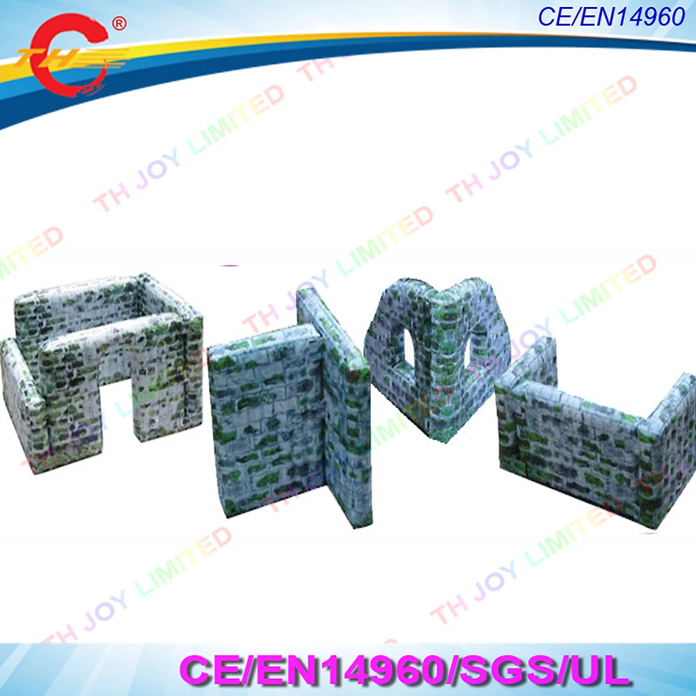 inflatable paintball bunkers,inflatable T shape bunker/U shape bunke/ W shape bunker,inflatable house obstacle bunker