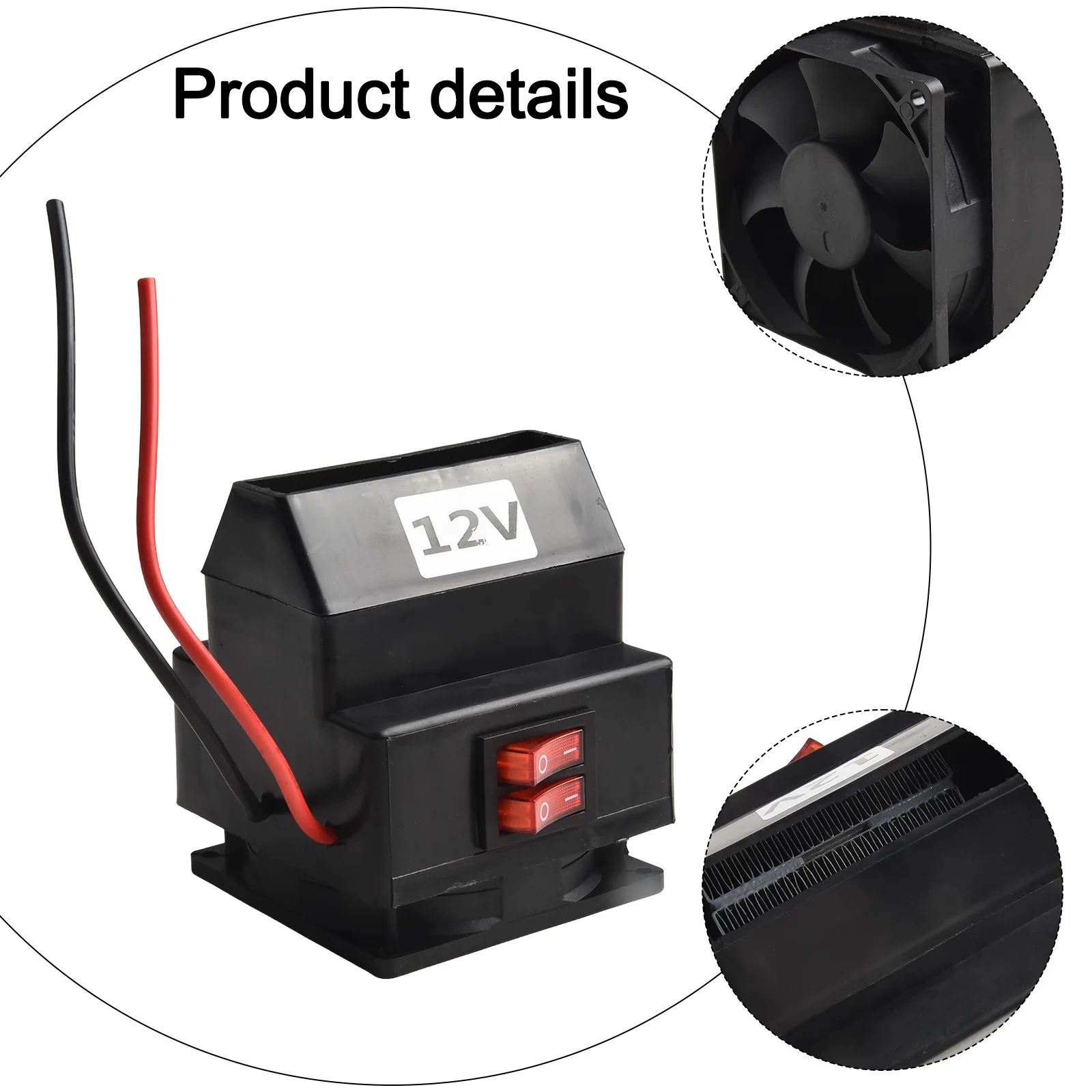 

10*8*8CM 300W Car Heater Low Noise Operation Quick Installation Various Voltage Options Wear-resistant Material