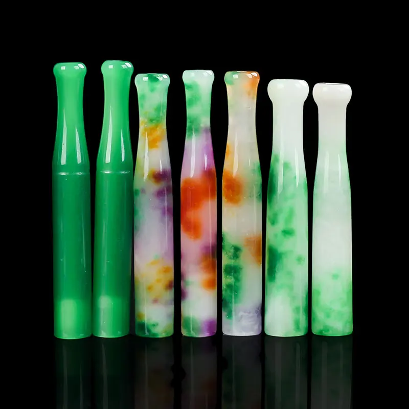 New Arrival 8mm Cigarettes USE Jade Cigarette Holder Men Women 80mm Length Cigarette Holder Tips