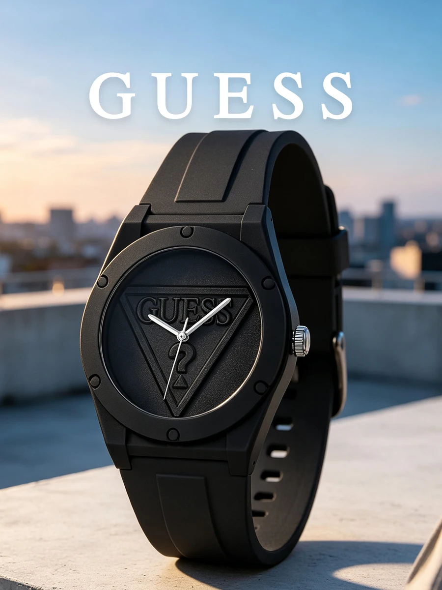 Guess Unisex Watch Silicone Strap Quartz Wristwatch Fashion Multiple Colors Minimalist Logo Dial Casual Sporty Accessory Gift