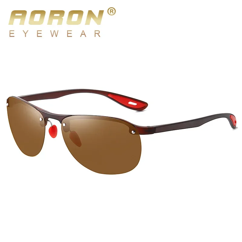 

AORON New Polarized Sunglasses Half Frame Driving TR Women's Night Vision Goggles Men's Fashion Sunglasses