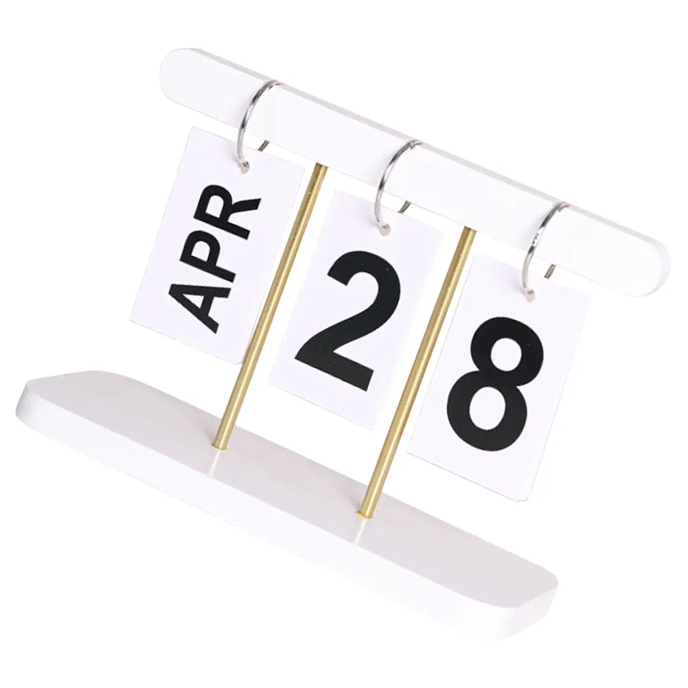 Вечный флип-календарь, деревянный настольный календарь, деревенский винтажный дизайн, многоразовый переменник даты для офиса, дома, украшение столешницы