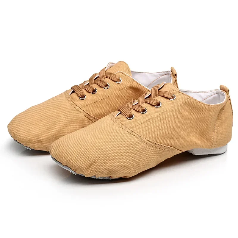 4-Color Girls Jazz Shoes Canvas Fitness Ballet Dancing Comfortable Breathable Children Adult Low Dance Shoe Slippers