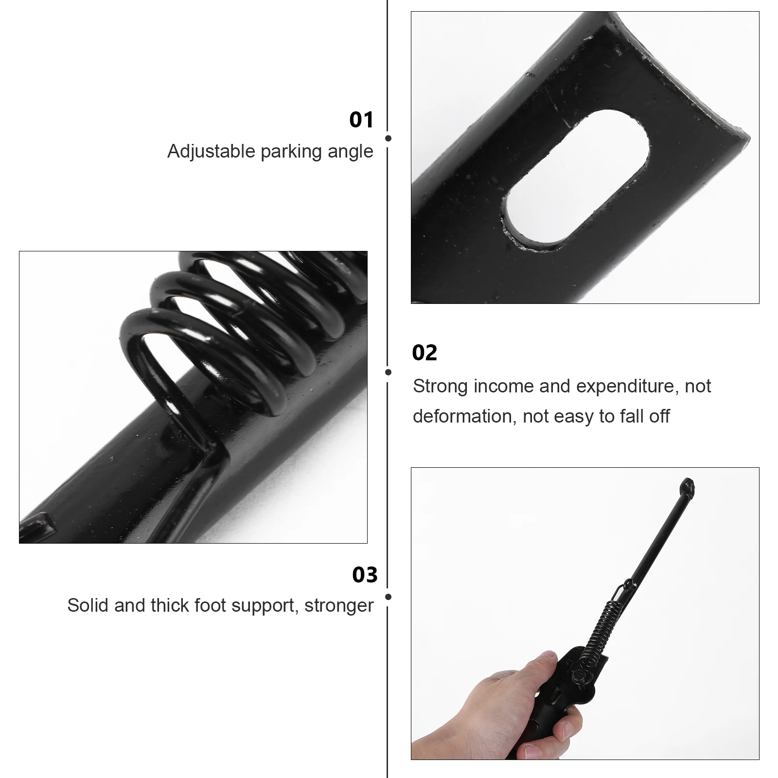 

18 Inch Kickstand Premium Bike Accessories Wear-resisting for Rear Side Single-sided Support