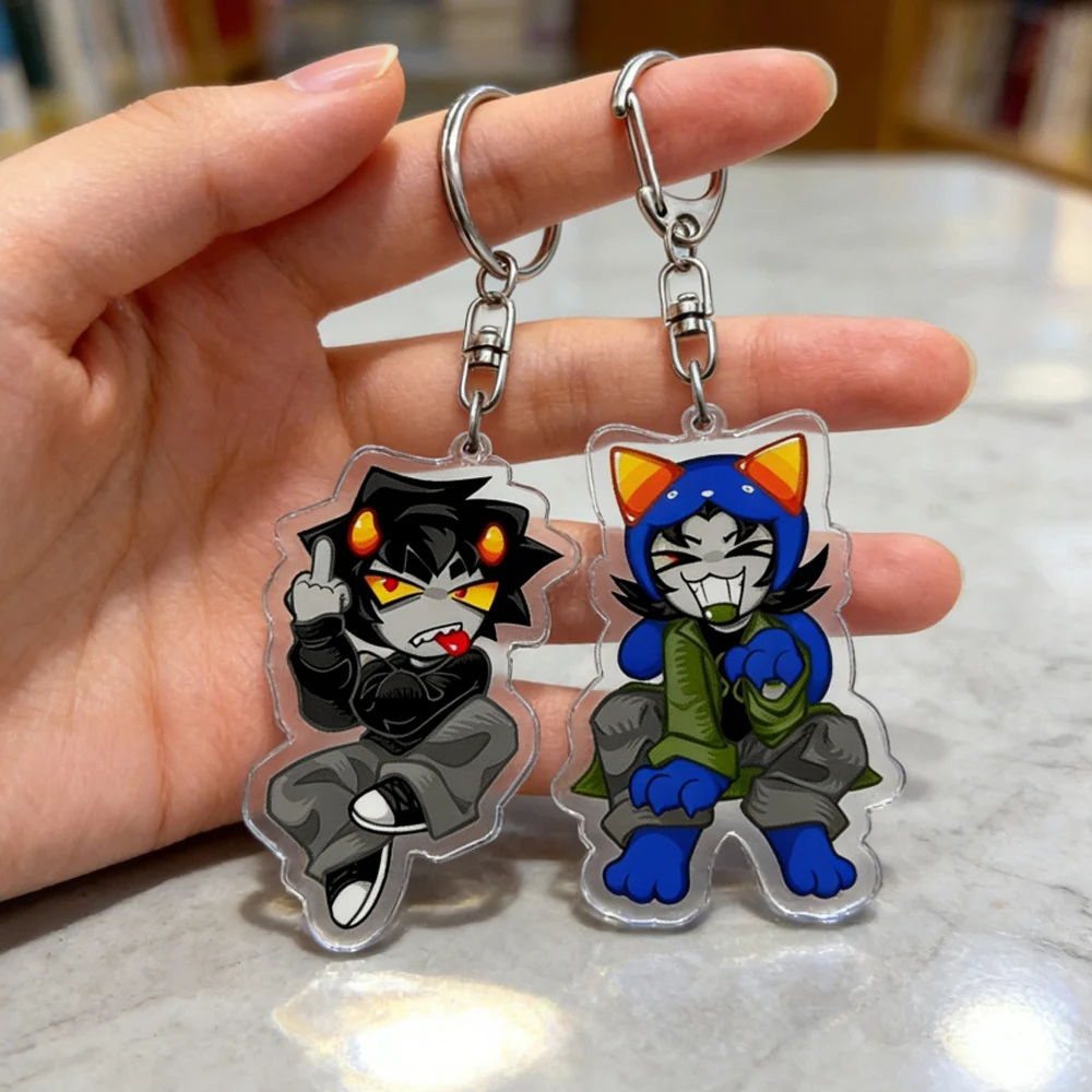 Llavero de Dibujos Animados de Homestuck, Dave Strider, Karkat Vantas, Dirk Strider, Jake English, John Egbert, Vriska, Serket, Eridan, Ampora