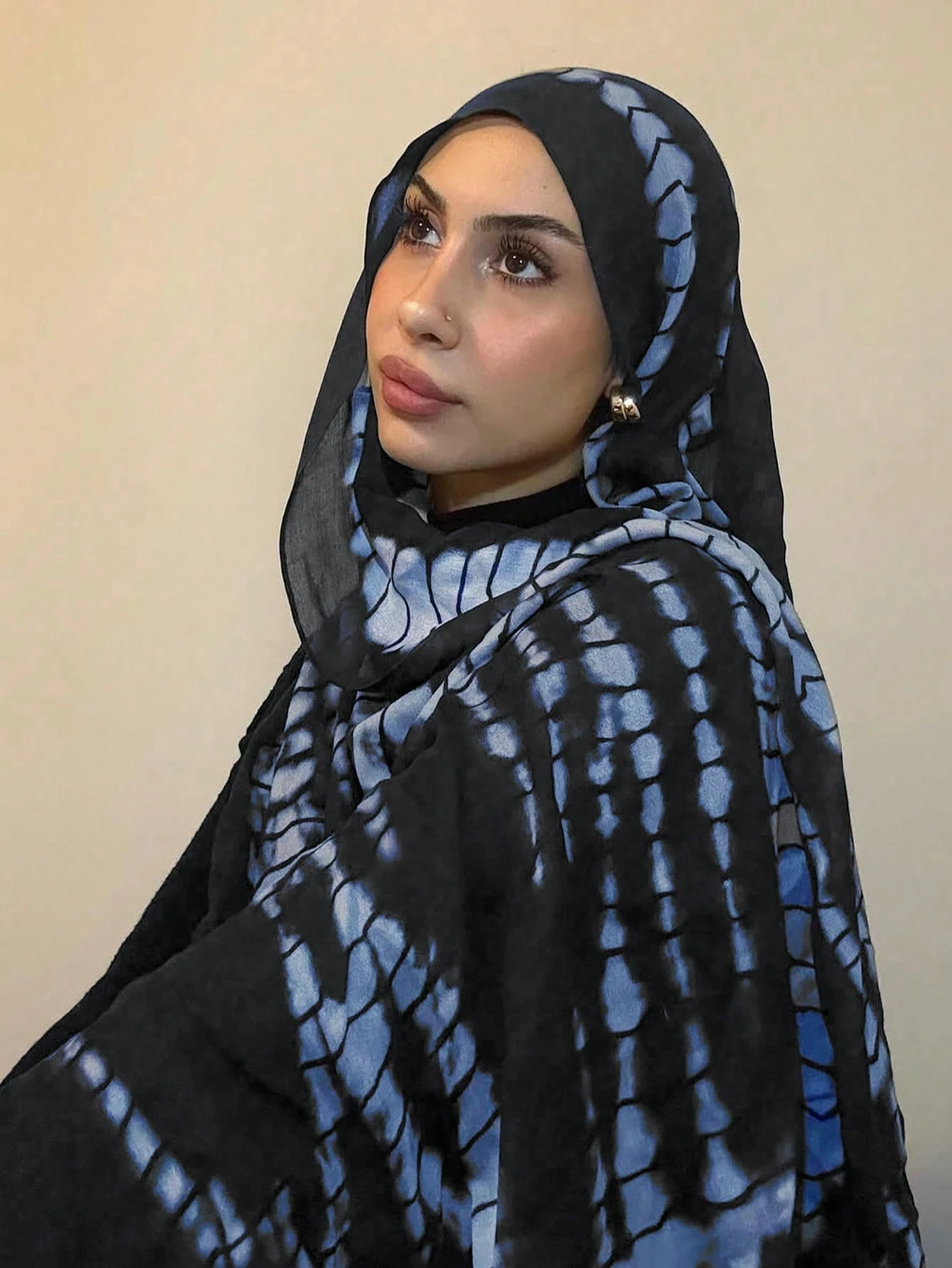 

1 шт., хиджаб с акварельным принтом, женский богемный мягкий исламский Рамадан, мусульманский хиджаб, платок, женская шаль, шарф, платок