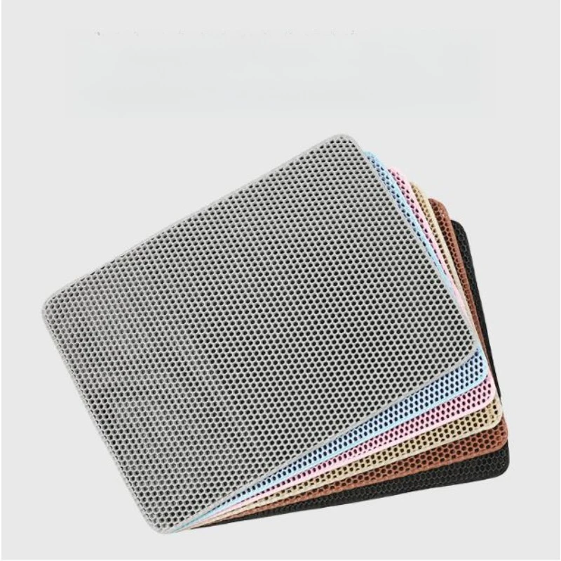 Cat Litter Mat Anti-carry-out Filter Anti-splash Dirty Basin Pet Double-layer Anti-urine Toilet Mat Easy To Clean and Non-slip